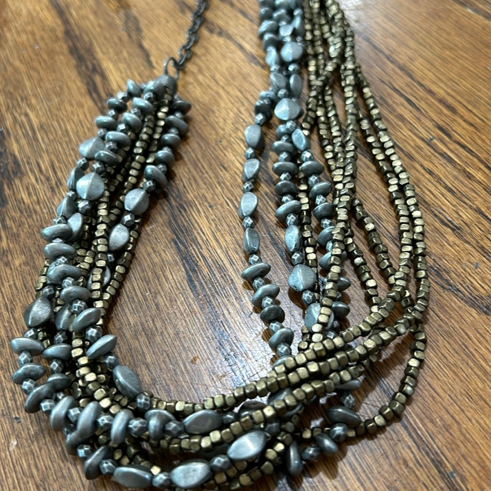Gold and silver necklace